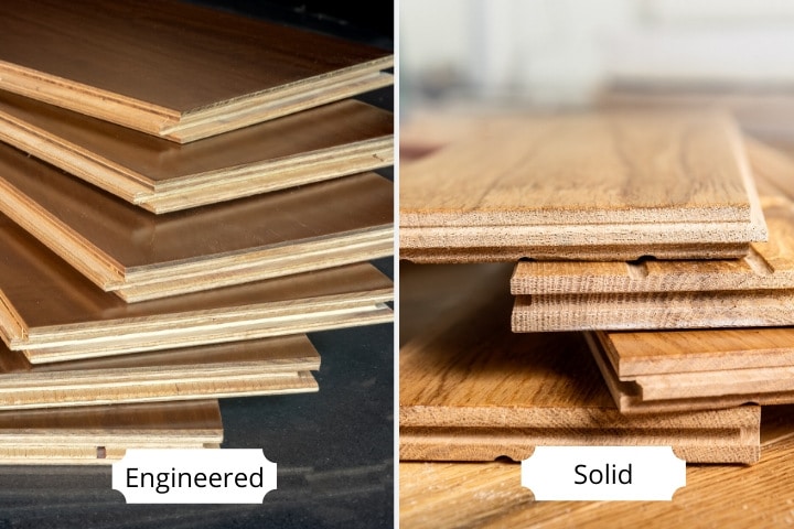 engineered and solid hardwood examples