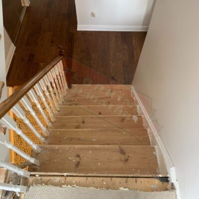 custom solid oak stair install