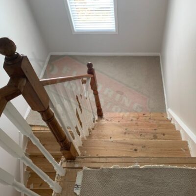custom solid oak stairs installation