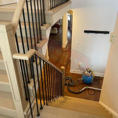 solid oak install on stairs