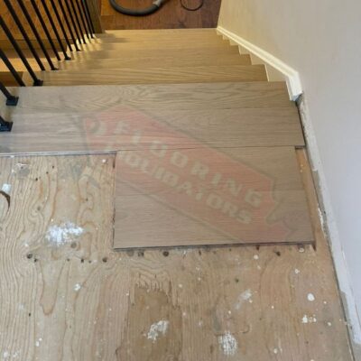 solid oak installation on stairs