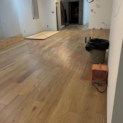 engineered hardwood flooring install in new house build
