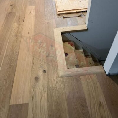 engineered hardwood floors installed in new house build