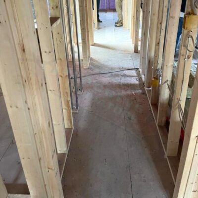 new house build with hardwood