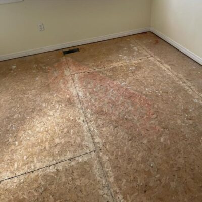 old carpet replaced with vinyl floors