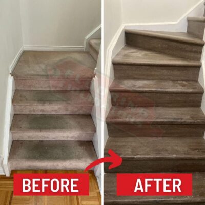 replacing old carpet with bright vinyl floors before after