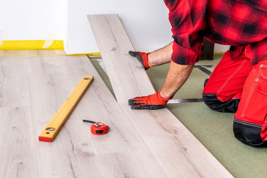 installing brand new laminate floors