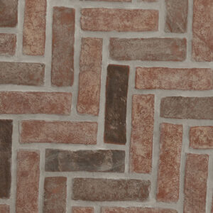 noble red clay brick herringbone iso