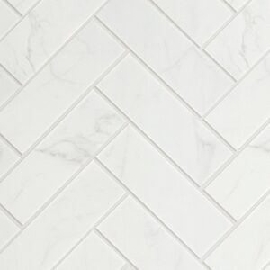 NESHADA - MARBLE - 2" X 6" STATUARIO HERRINGBONE