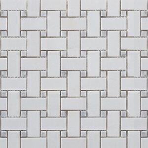 NESHADA -  THASSOS BASKETWEAVE W/LIFHT DOT - MOSAIC