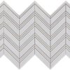 NESHADA -  THASSOS CHEVRON W WHITE TRIM - MOSAIC