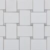NESHADA -  THASSOS LONG OCTAGON W/ GREY DOT - MOSAIC
