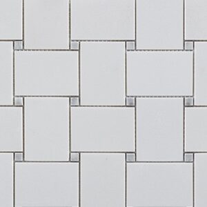 NESHADA -  THASSOS LARGE BASKETWEAVE - MOSAIC