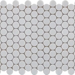 NESHADA -  THASSOS 1" PENNY ROUND - MOSAIC"