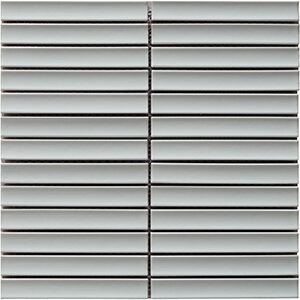 NESHADA - WHITE  MATCHSTICK -  3/8" x 3-5/8" MOSAIC