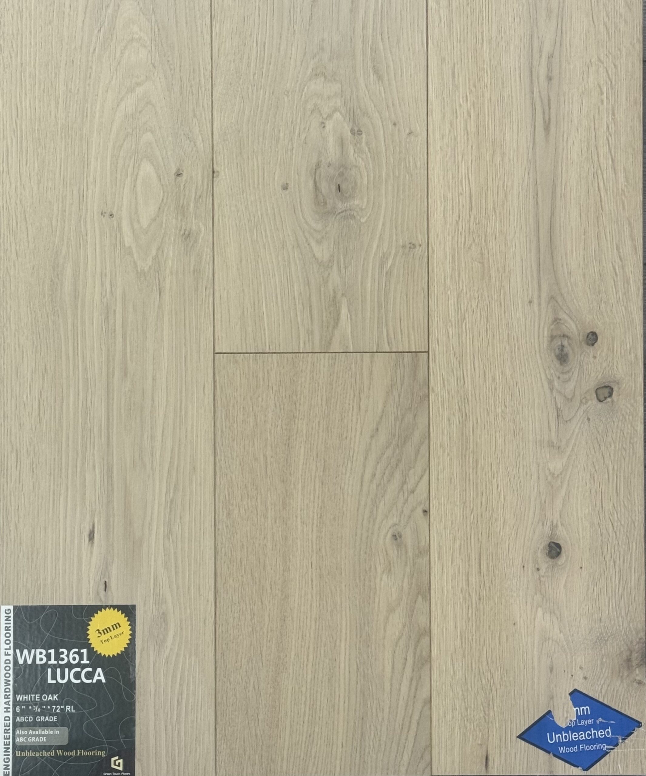 GREEN TOUCH - WHITE OAK - ELEGANCE - 6" X 18MM - T&G ENGINEERED GREEN TOUCH - WHITE OAK - ELEGANCE - 6" X 18MM - T&G ENGINEERED
