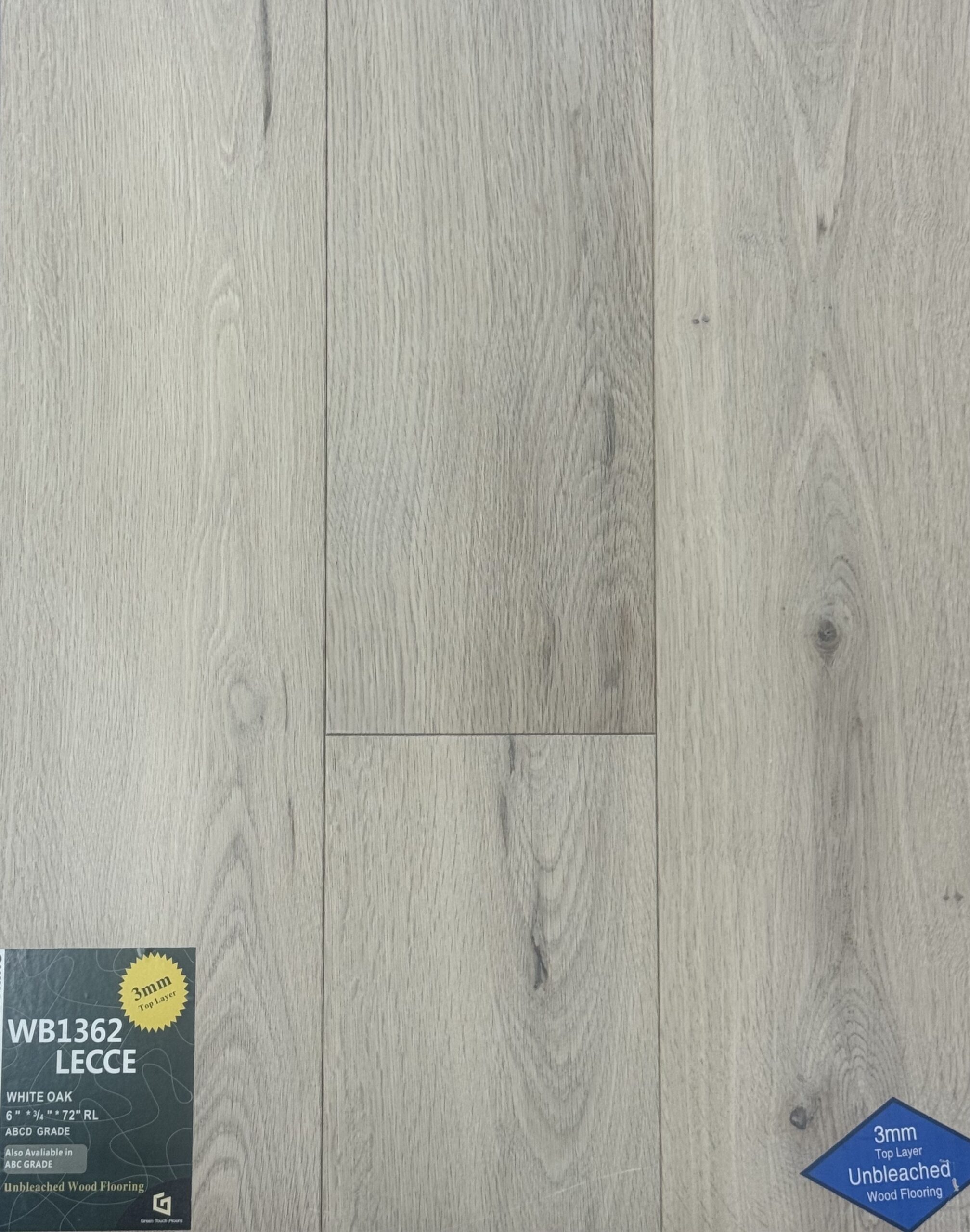 GREEN TOUCH - WHITE OAK - ELEGANCE - 6" X 18MM - T&G ENGINEERED GREEN TOUCH - WHITE OAK - ELEGANCE - 6" X 18MM - T&G ENGINEERED