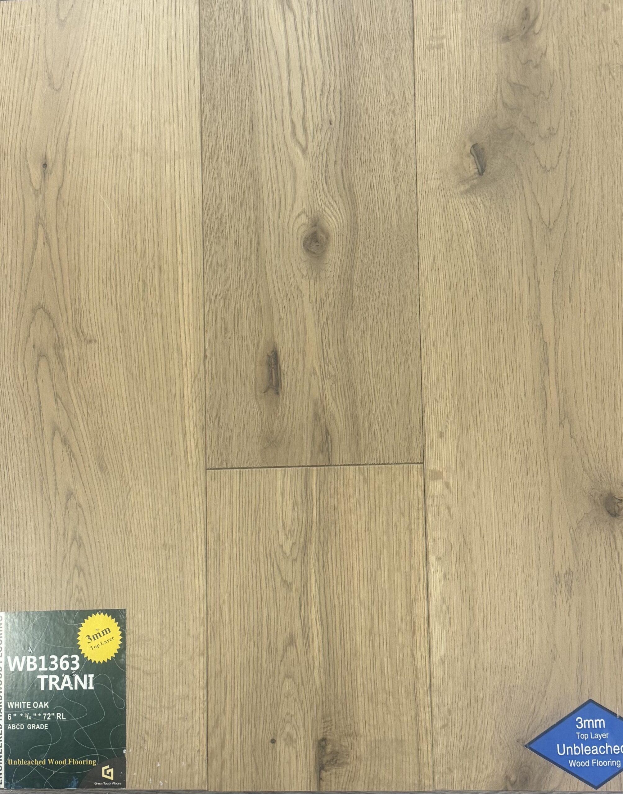 GREEN TOUCH - WHITE OAK - ELEGANCE - 6" X 18MM - T&G ENGINEERED GREEN TOUCH - WHITE OAK - ELEGANCE - 6" X 18MM - T&G ENGINEERED